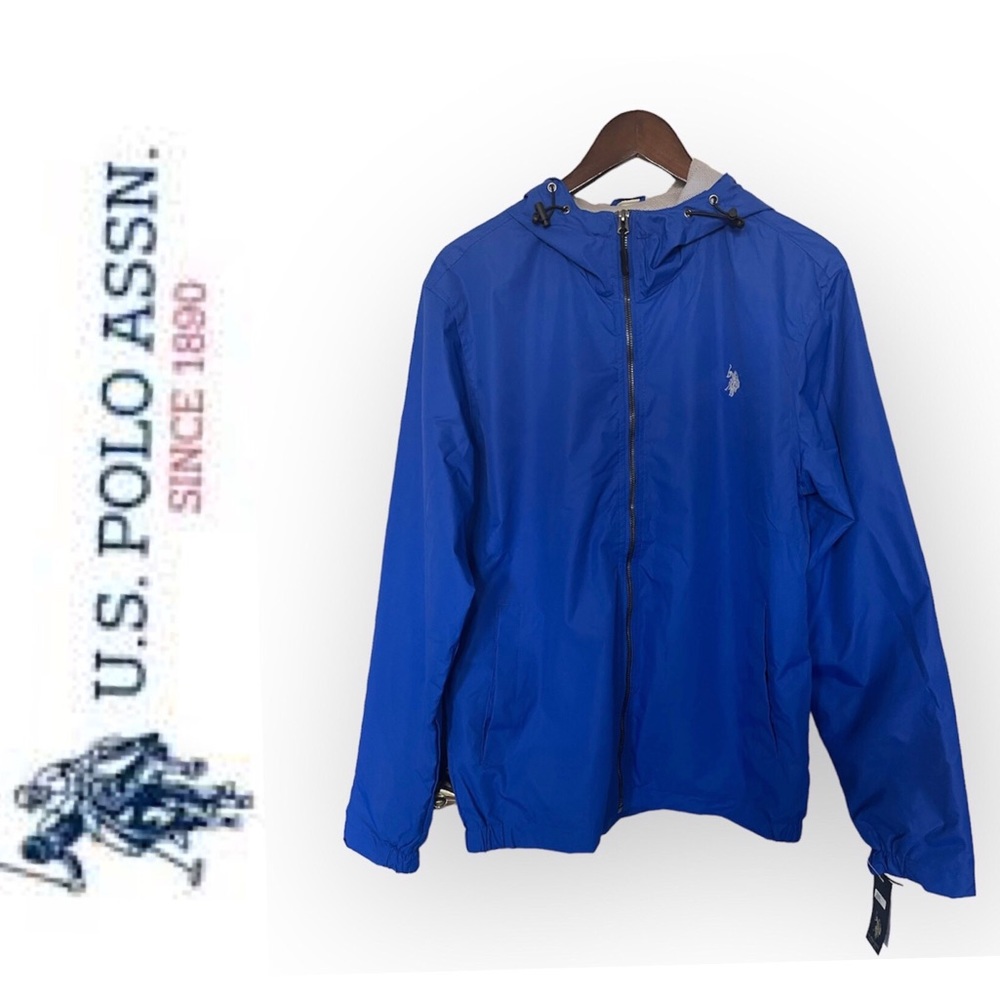 U.S. POLO ASSN STYLISH HOODED WINDBREAKER (SPRING JACKET)BRAND NEW WITH TAG  NWT